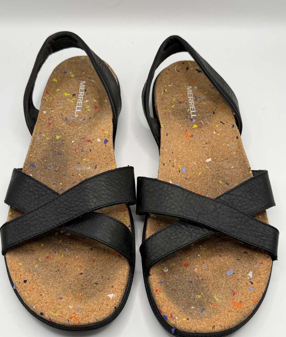 Merrell Women's Napa Valley Sling Strappy Black Sandals Size 10